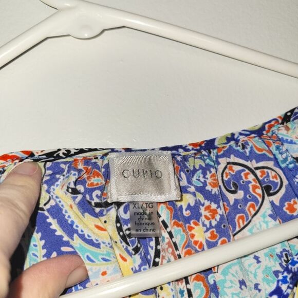 Cupio Colorful Paisley Boho Top XL - Picture 3 of 11